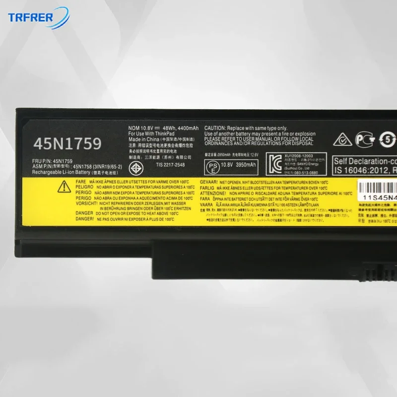 76 nieuwe laptop batterij voor Lenovo ThinkPad E55 E550 e550c e560 e65c 45n1759 45n1758 45n1760 45n1761 45n1762 48wh