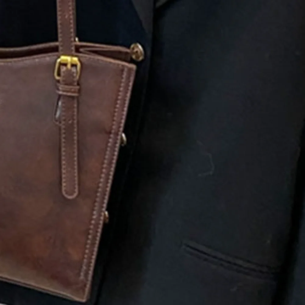 

Women Vintage Shoulder Bag with Pendant Retro Tote Handbag PU Leather Fashion Shoulder Bag Ladies Travel Handbag