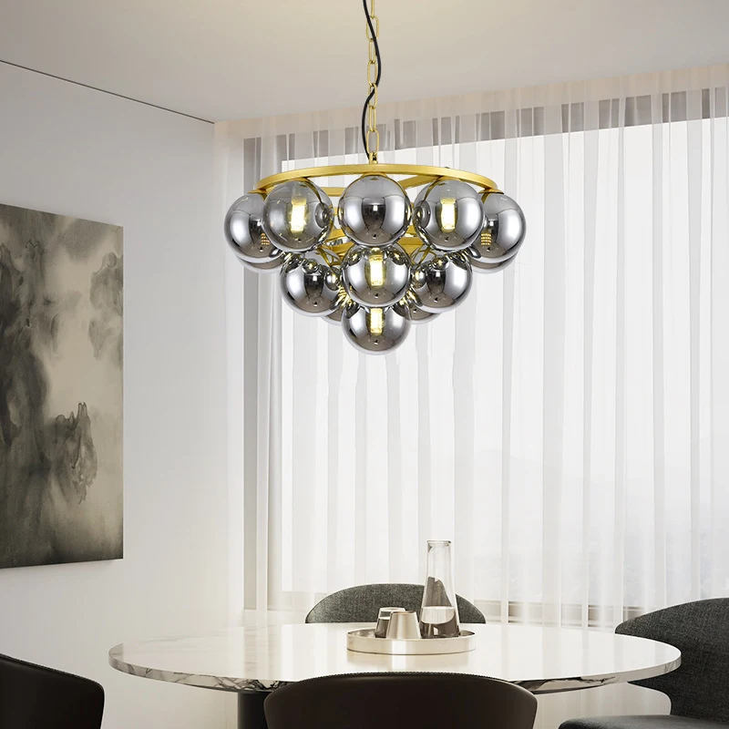 Italian minimalist glass living room chandelier