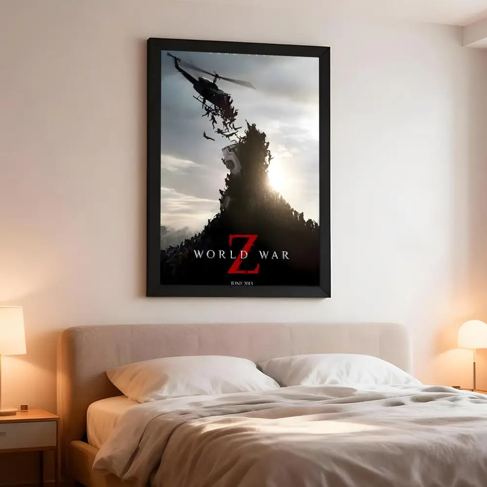 Zombie Novel World War Z Poster Artistic Peel-Off Wall Decor, Indoor Outdoor Home Ornament for Collectors