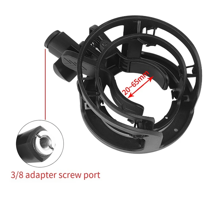 Microphone Shock Mount Microphone Adjustable Stand For All Microphones Size At 20Mm-65Mm