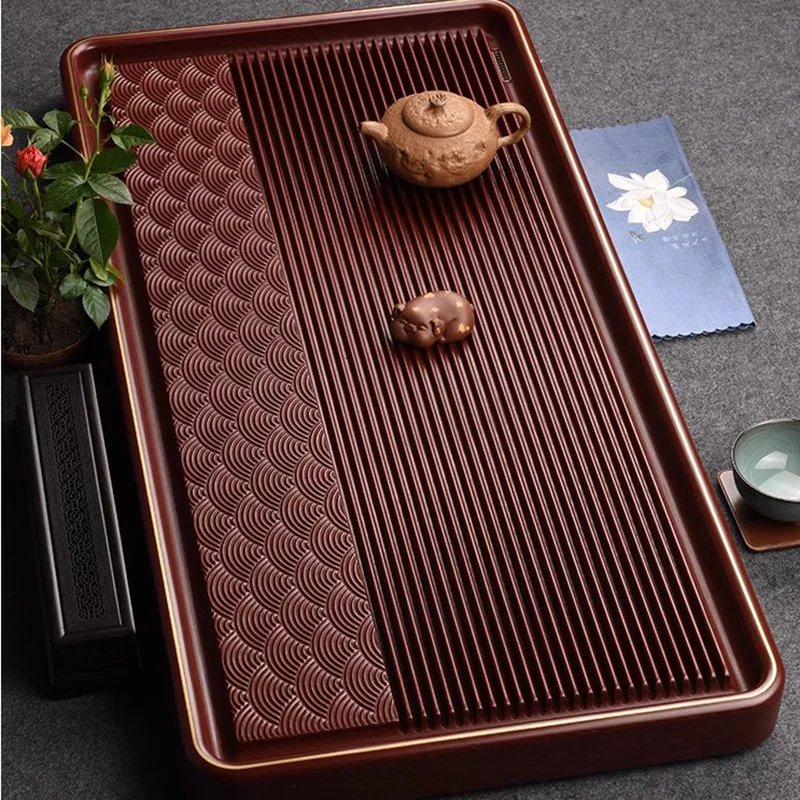 Rectangle Japanese Tea Tray Coffeeware Oil Wooden Serving Luxury Decorative Tea Tray Desk Table Bandeja Madera Home Products