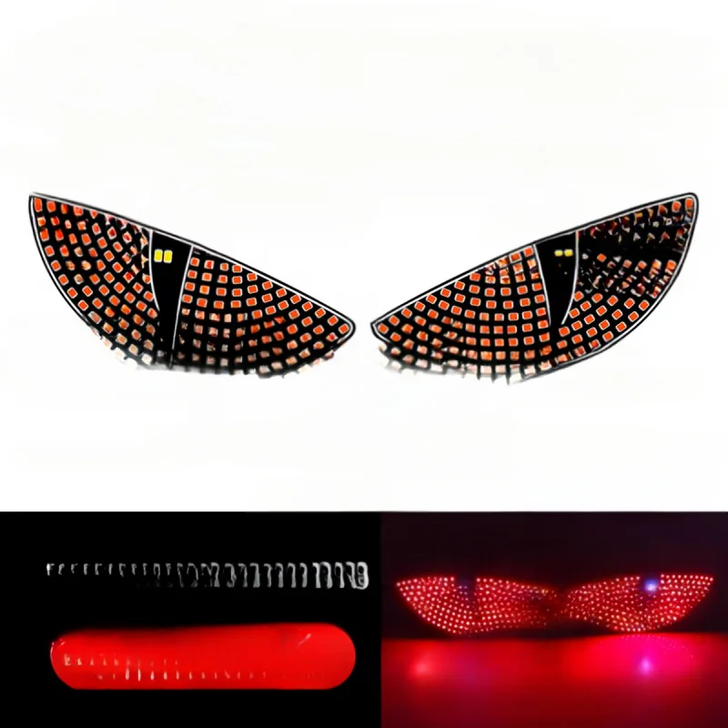 For Cars & Trucks: Large USB Dynamic Demon Eye Lights & LED Displays for Windshields & Windows (Cool Style)