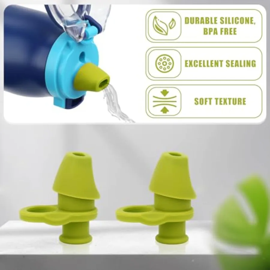 4 قطعة استبدال صمام دغة لزجاجة مياه Ello Emma 14oz سيليكون لا BPA استبدال صنبور زجاجة المياه متوافق مع Ello