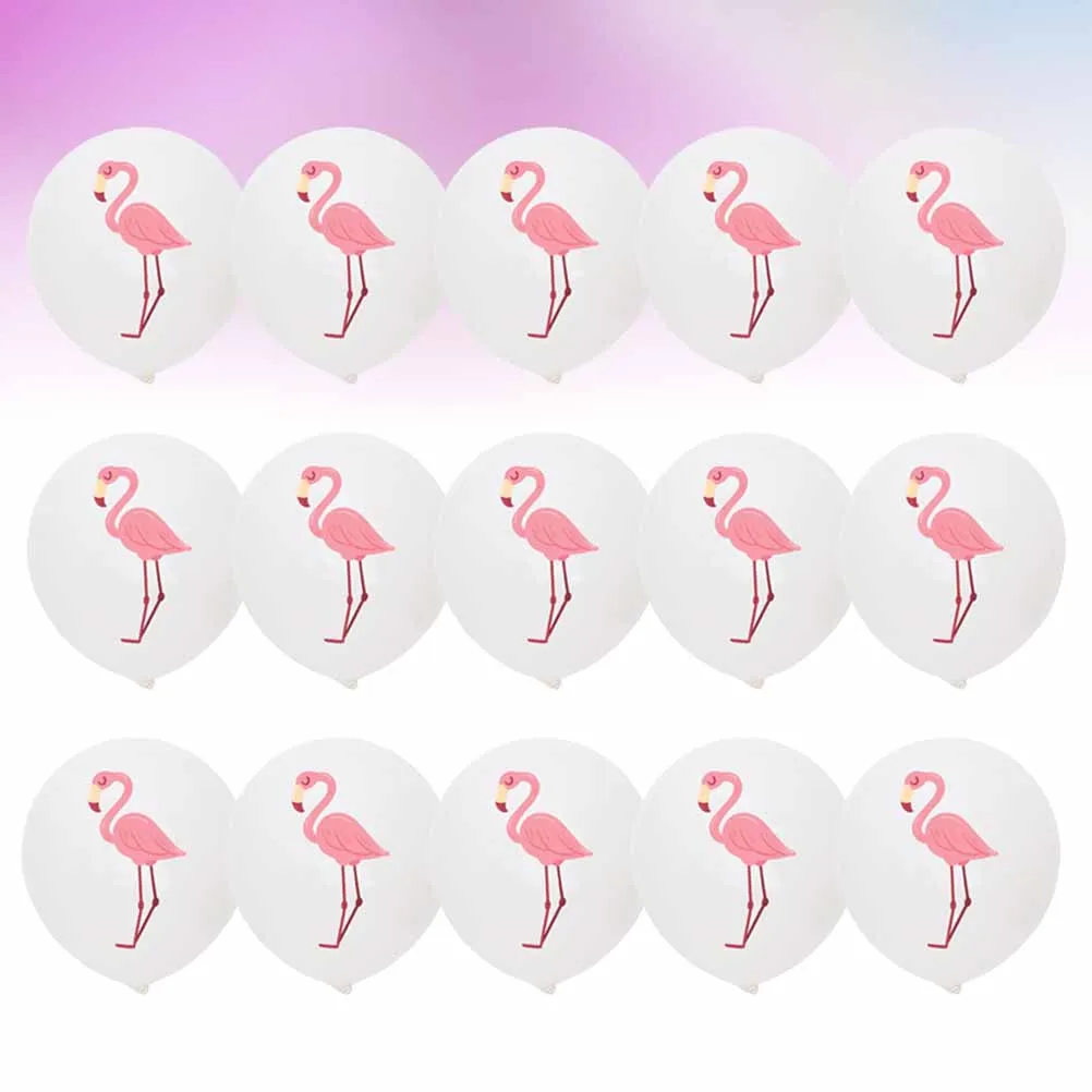 

50pcs 12 Inch Hawaiian Party Decorations Balloons Flamingo Print Latex Balloon Kit For Birthday Summer Theme Gathering Supplies
