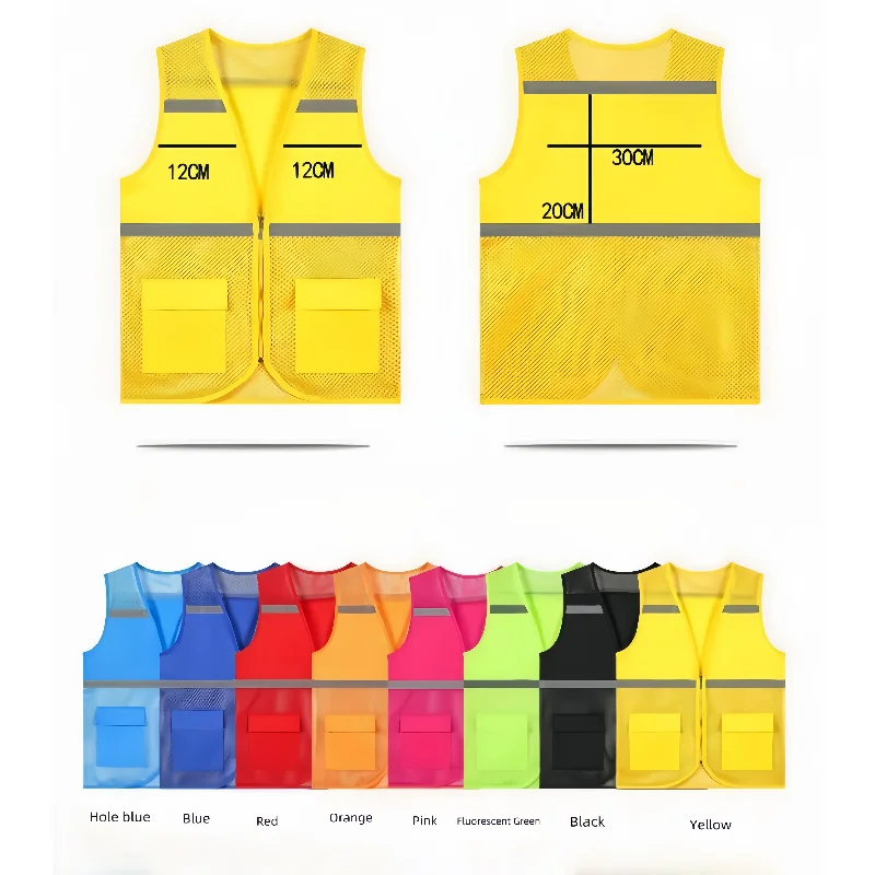 2026 Summer Breathable Lightweight Mesh Fishing Vest Volunteer Workwear Custom Logo Printed Advertising Clothing Work Vest