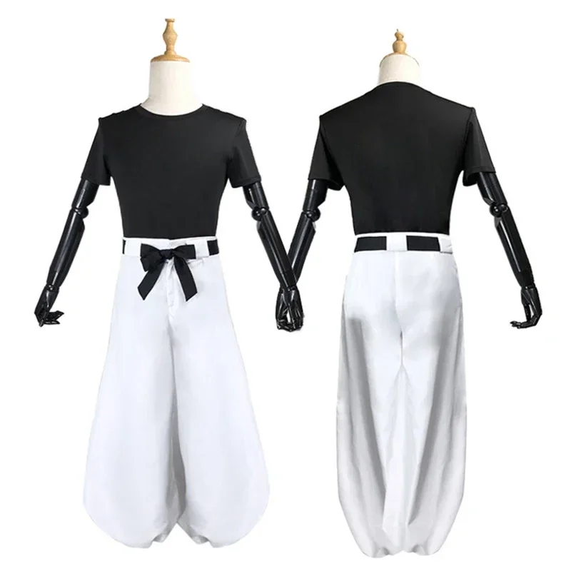 2025 AA زي أنيمي Jujutsu Kaisen Toji Fushiguro أزياء تنكرية قميص وسراويل تناسب الهالوين جديد wat1