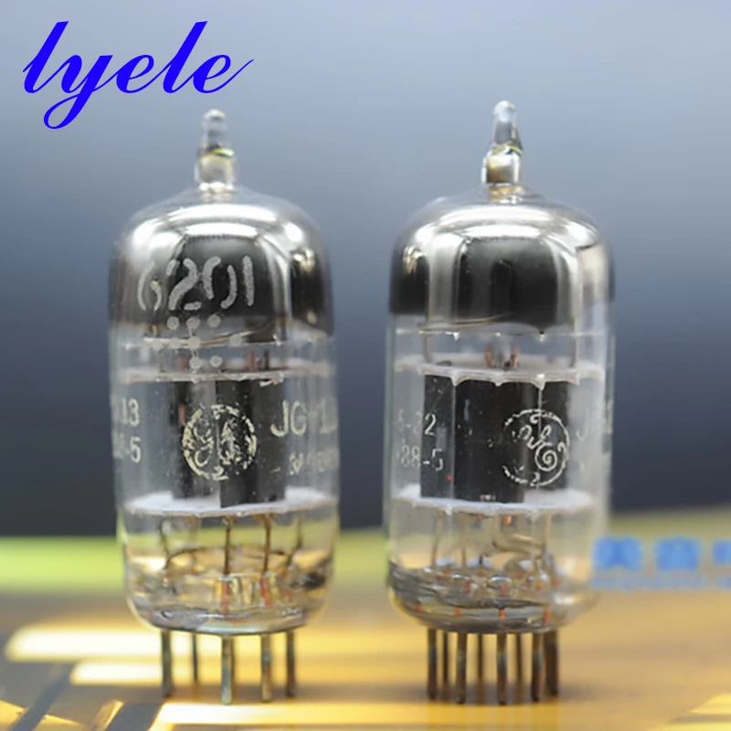 GE 12AT7 Vacuum Tube Replacement 6201/ECC81/ECC801S Provide Pairing Trimica Black Screen D Ring US electronic tube