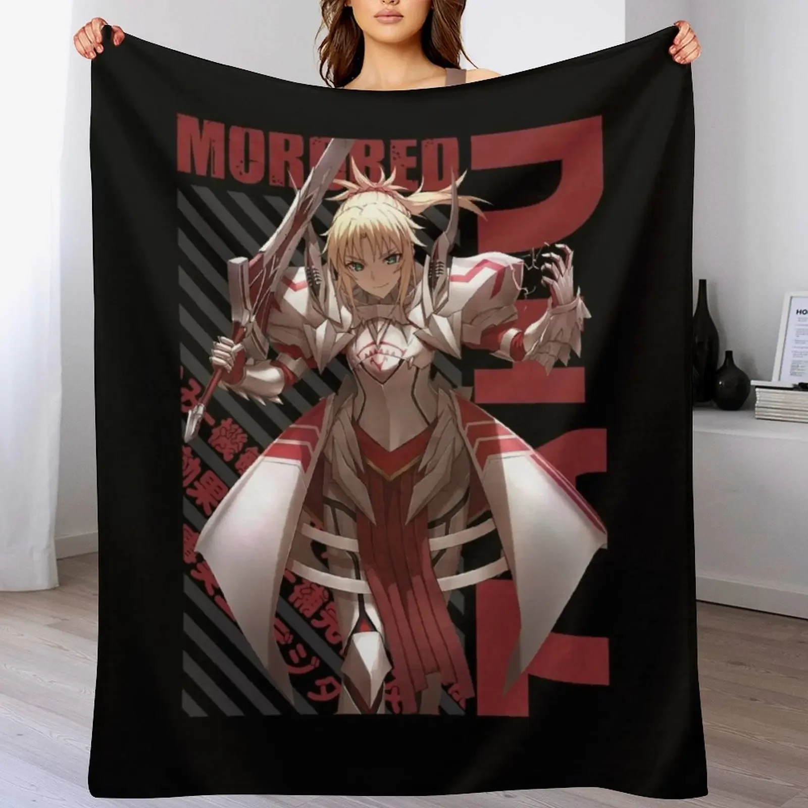 

Fate - Mordred Anime Gift Throw Blanket Thin Soft Blanket for Summer Night Sleeping