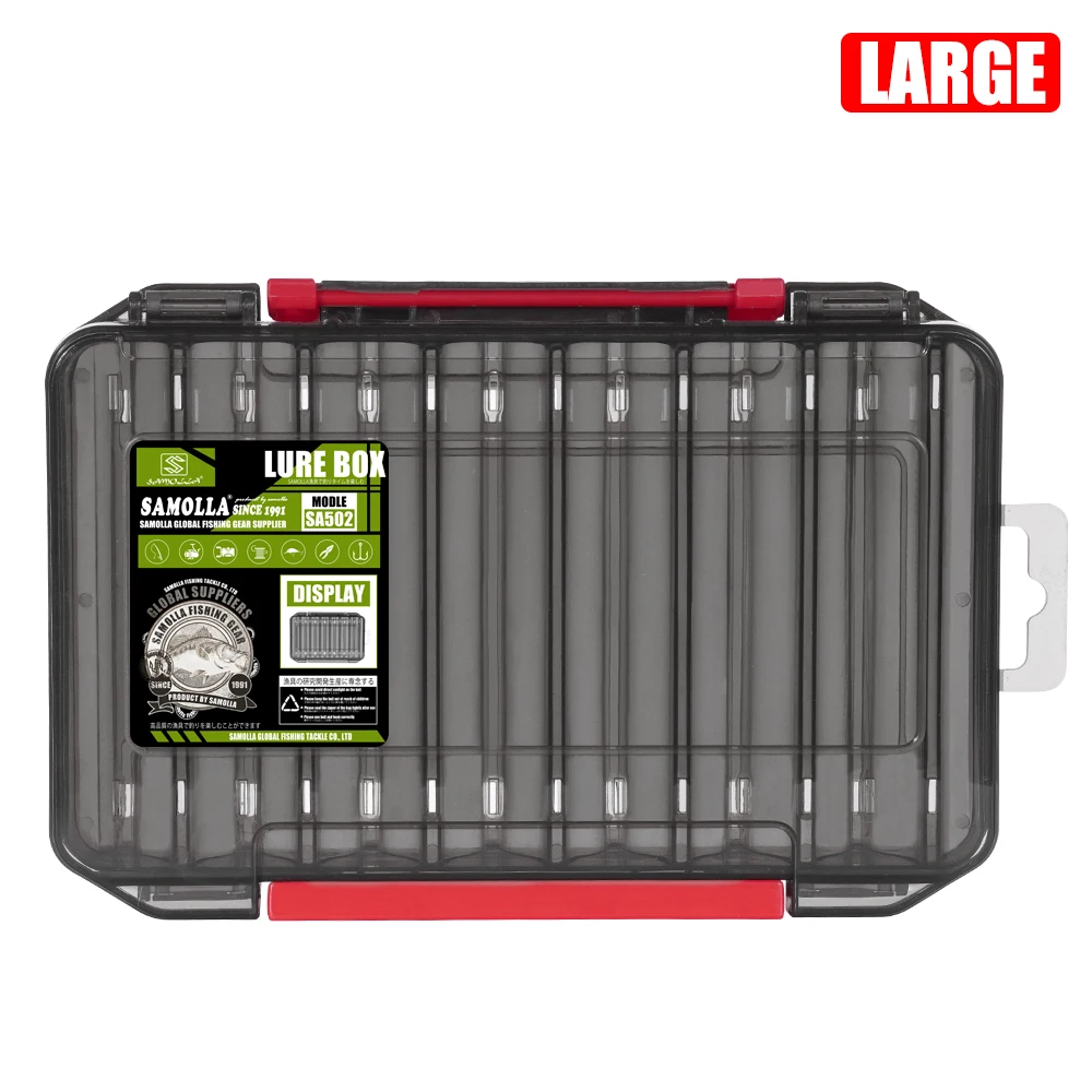 SAMOLLA Doppelseitige kompakte Tackle Box – Streamline Fishing mit langlebigem, vielseitigem Organizer für Köder, Haken und Köder