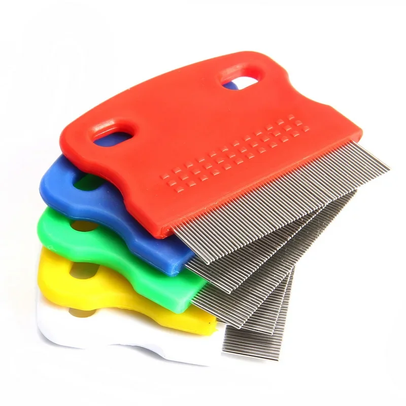 1Pcs Random Color Pet Steel Needle Dense Teeth Floating Hair Flea Removal Combs Puppy Cat Grooming Comb