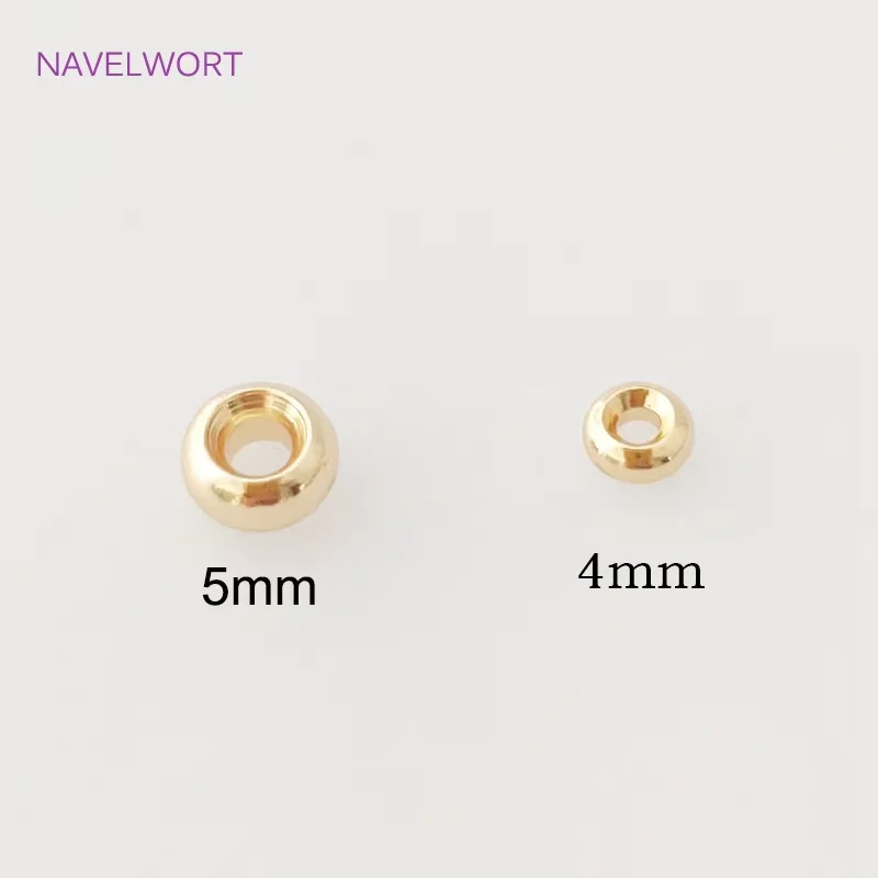 10/20/30pcs wholesale Spacer Flat Beads Accessories, 18K Gold Plated Separators for Beads Bracelet Necklaces DIY Parts Findings