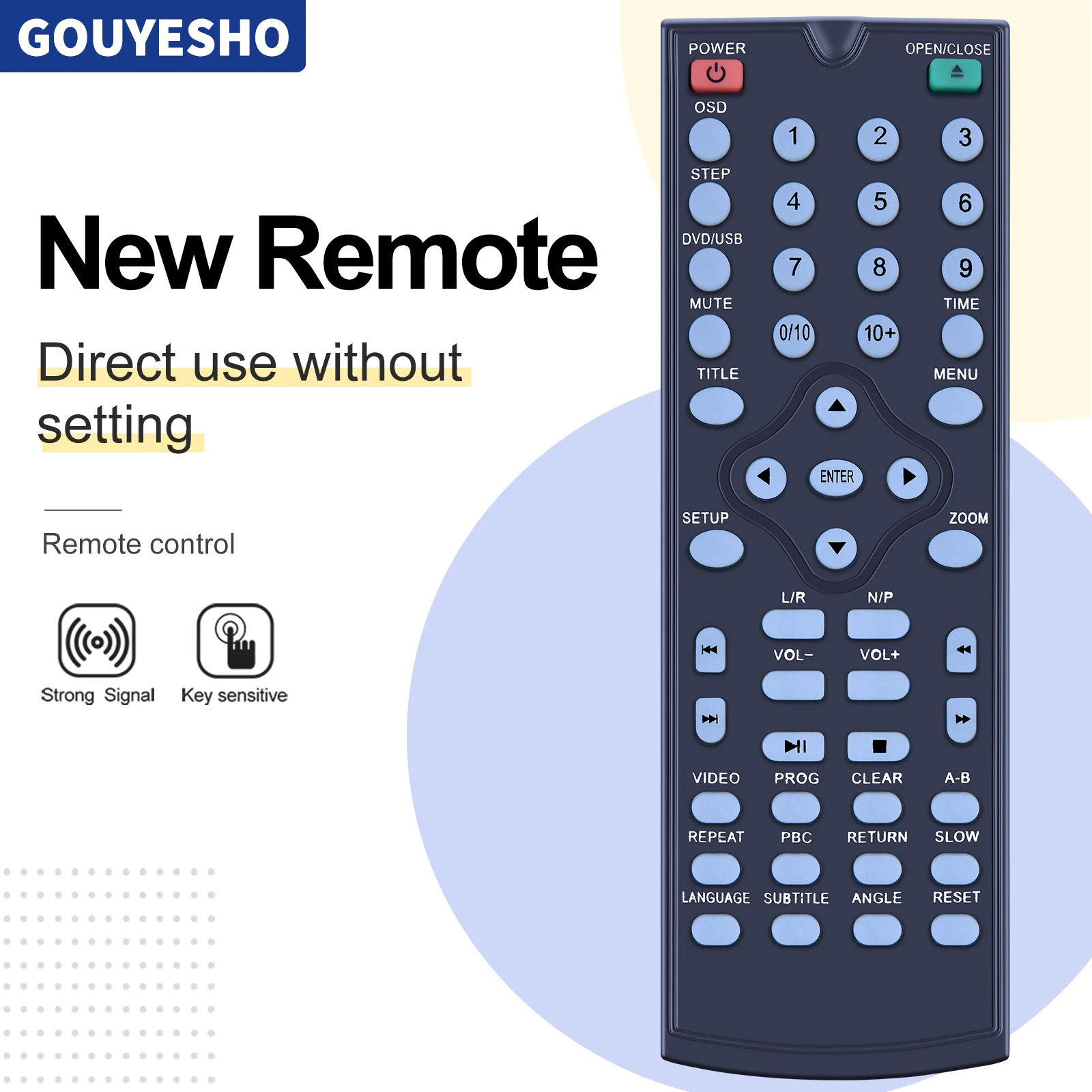 

New Replacement Remote Control For Majority DVD CD player Scholars SCH-DVD-BLK