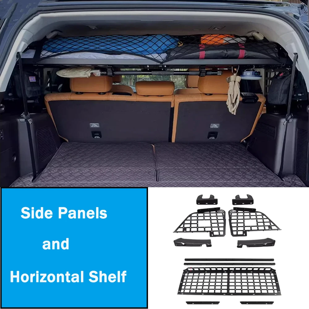 For GWM Tank 500 7-seater 2022-2024 Rear Side Window Expansion Shelf Offroad Overland Camping Luggage Organizer Molle Panel