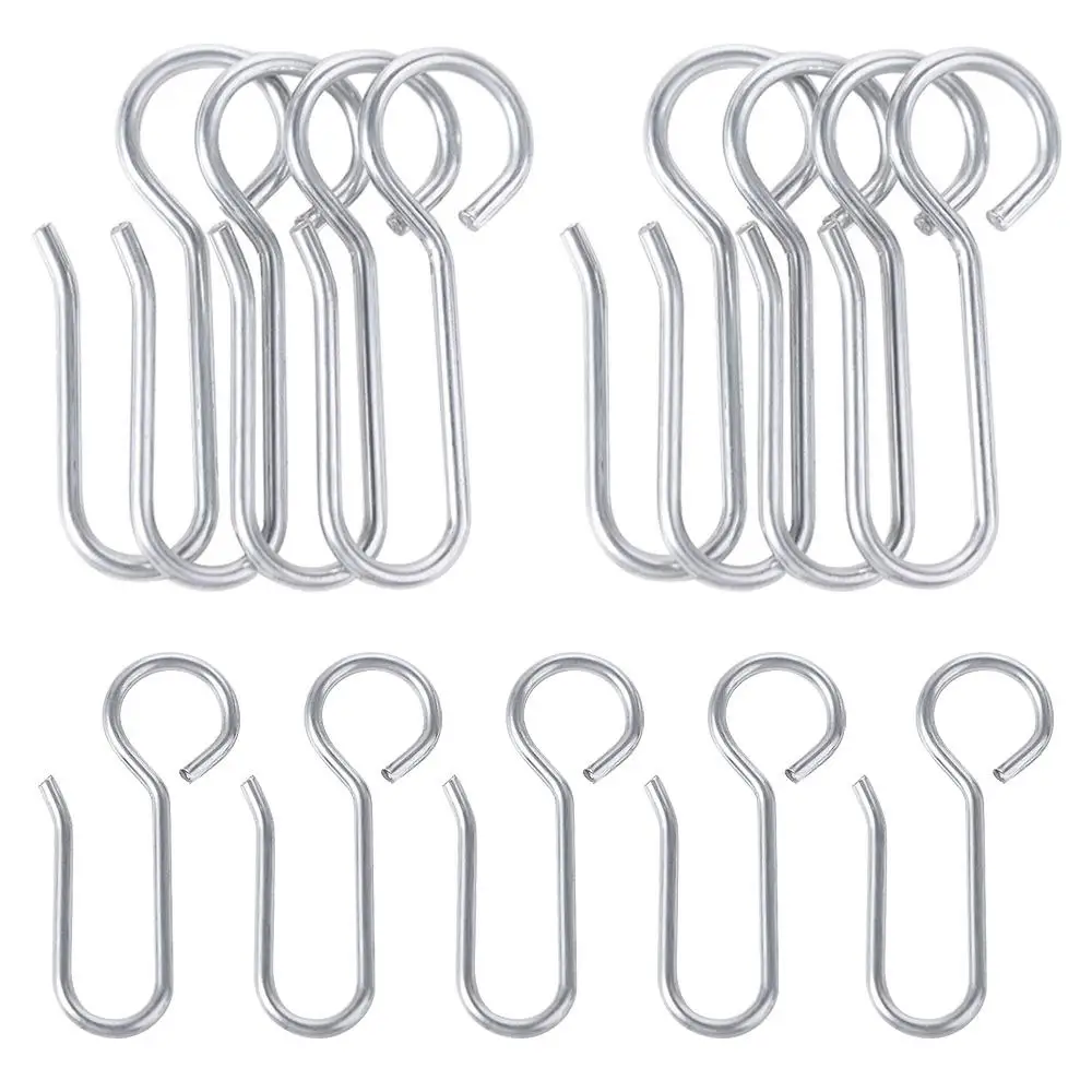 20Pcs S Shaped Curtain Track Hooks Metal Drape Ceiling Drapery Hook Pin Pinch Pleat Hook Decoration Hooks Shower Curtain Hanger view 2
