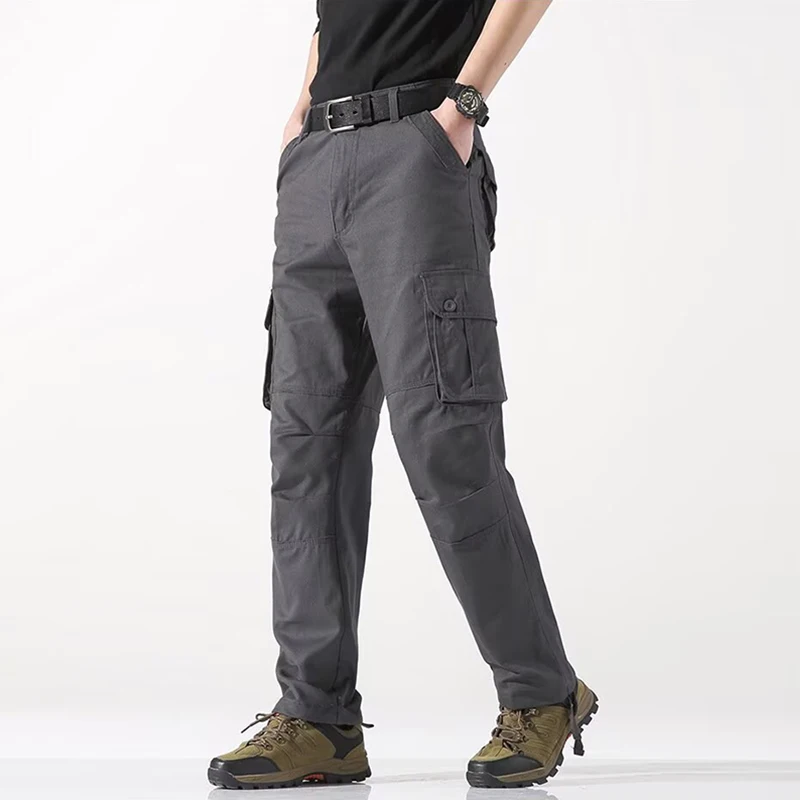 2025 novos homens formais casuais esportes calças de trabalho homens soltos em linha reta elasticidade calças de carga estilo safari moda versátil