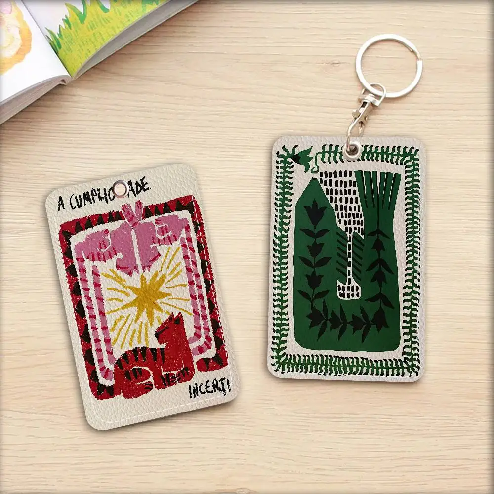 Abstract Ancient Egypt Snake Leopard Bank CardSubway, Bus Holder Keychain Key Door Access Tags Card Case Keychain Access
