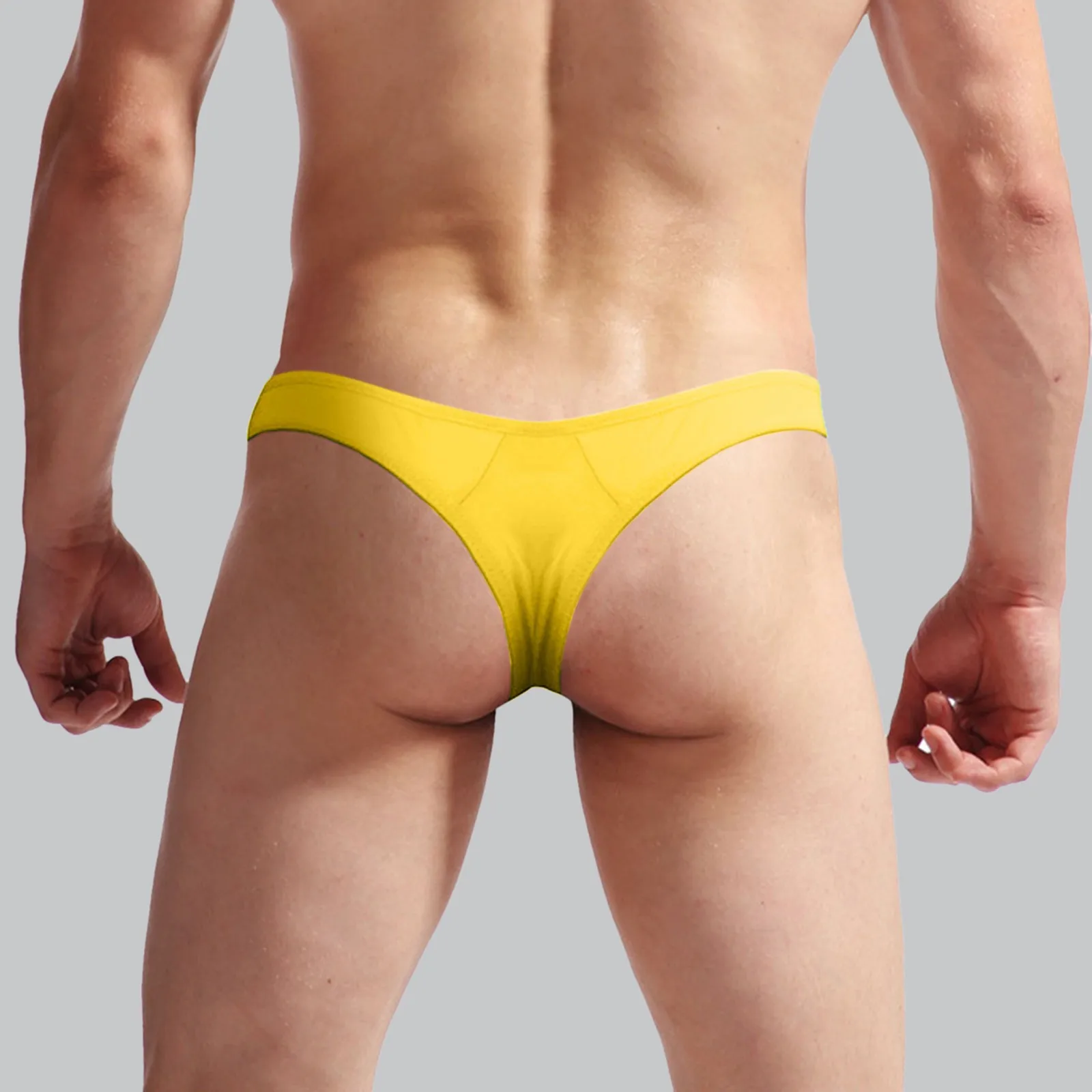 Calzoncillos de Color liso para hombre, Ropa interior de cintura baja, informal, Cueca, Gay, 2023