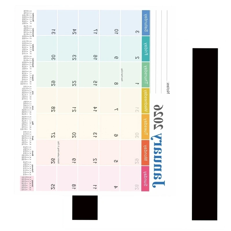  2026 Wall Planner For Office School Safe Inks Printing Premium Recycled Paper