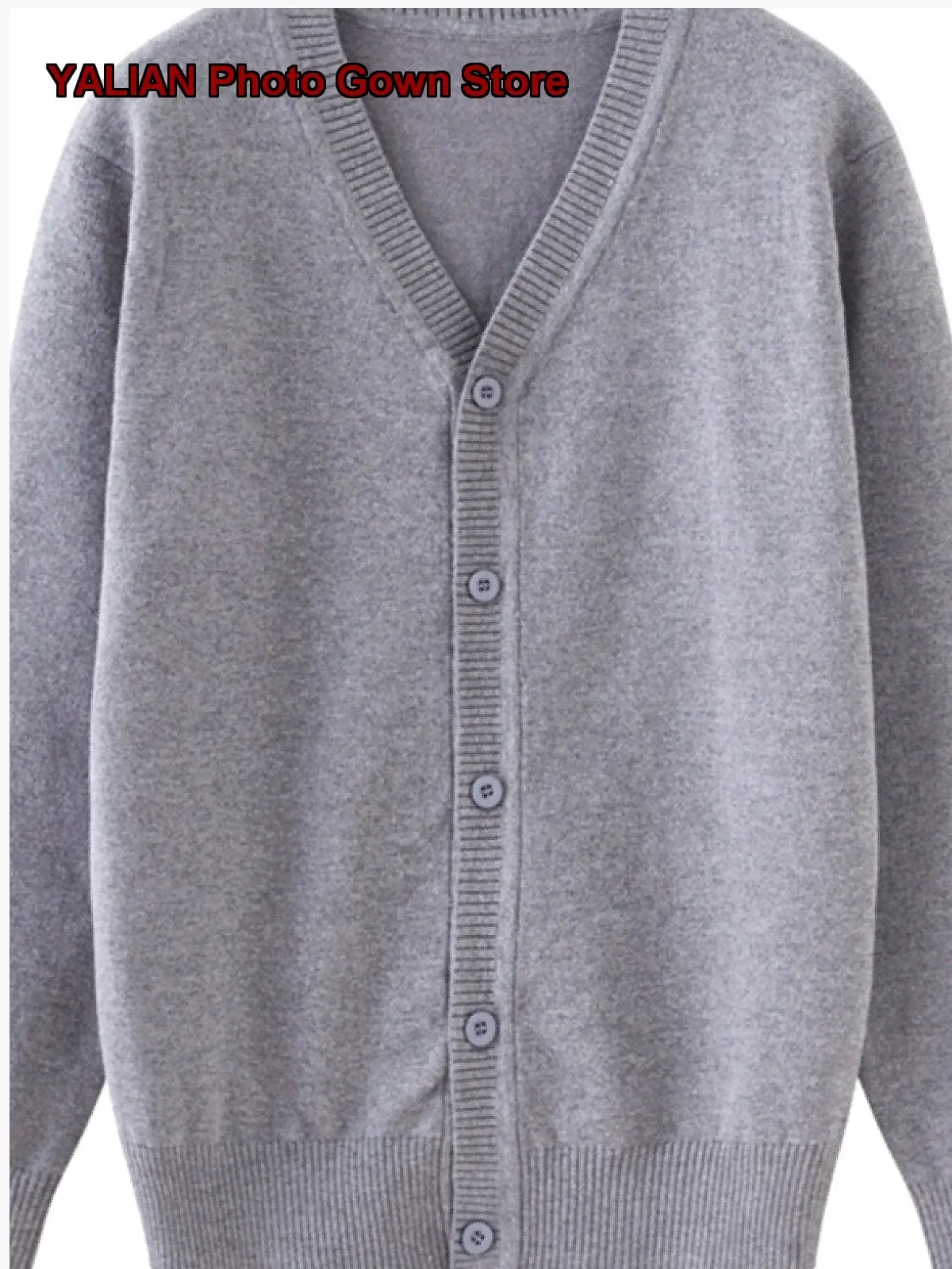 Dark Blue Cotton V-Neck Knit Cardigan Boys/Girls Little/Big Kids Hong Kong Student School Uniform Jacket