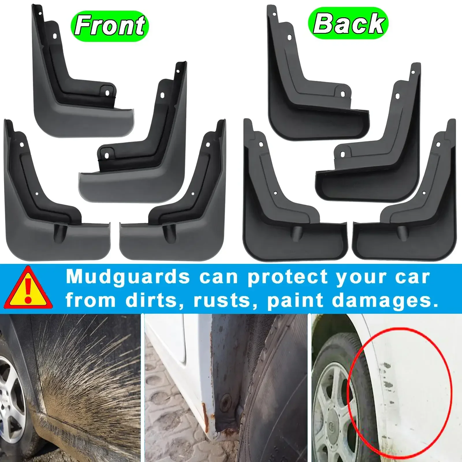 4Pcs For Chery Tiggo 8 Pro Plus 2018-2025 Mudflaps Mud Guards Flaps Splash Guards Mudguards Fender Front Rear Wheel Accessories