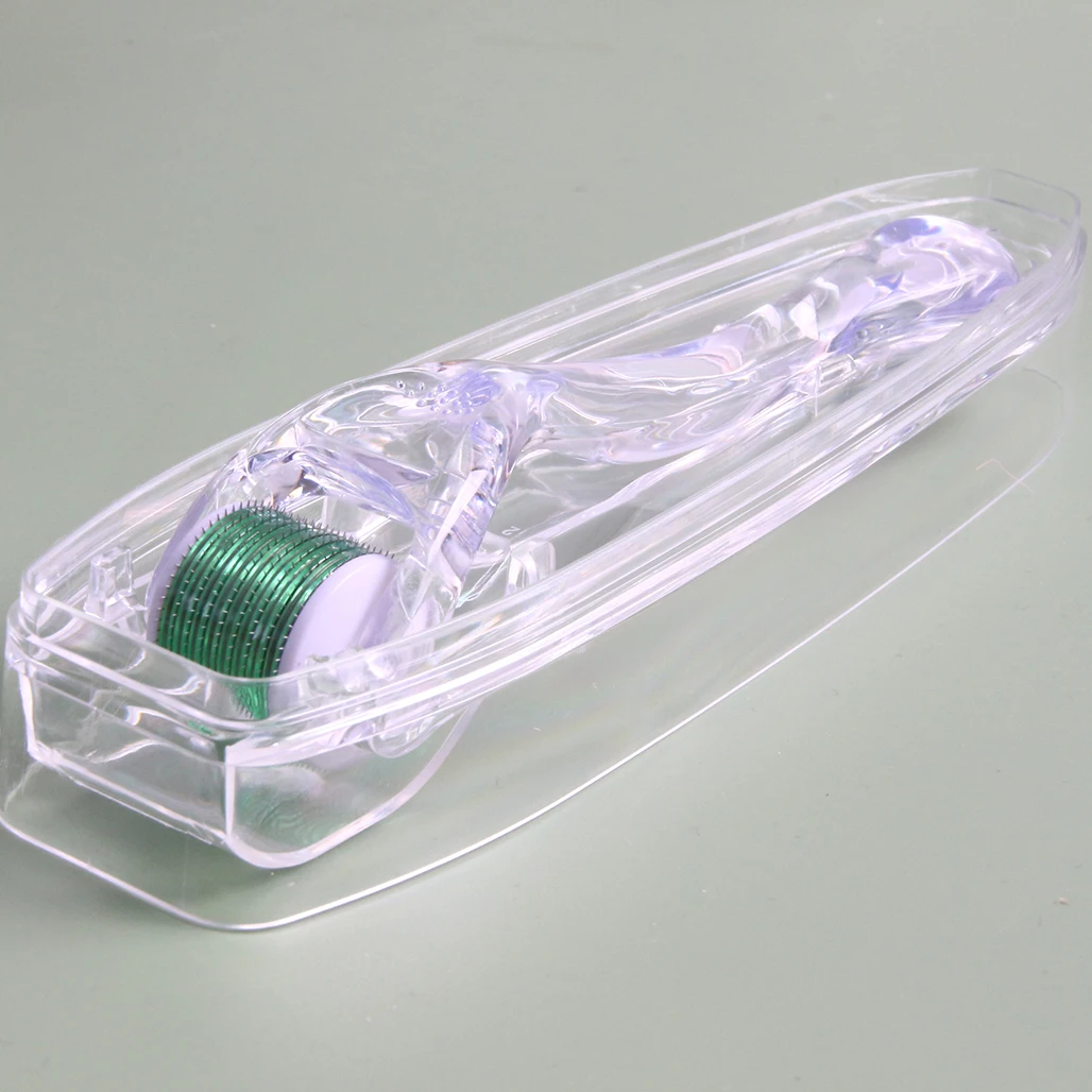 1Pcs Transparent Green Professional 540 Micro Needle Derma Roller Massage Roller For Skin Care/Beard Growth/Hair Growth