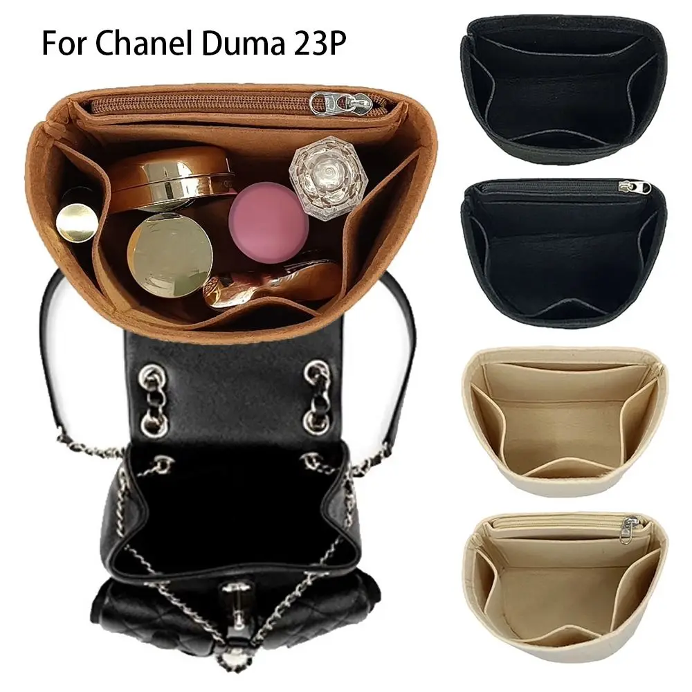 Duma 23P Felt Handbag Insert Bag Large Capacity Multi-Pocket Purse Liner Portable Bag Support Backpack Internal Bag