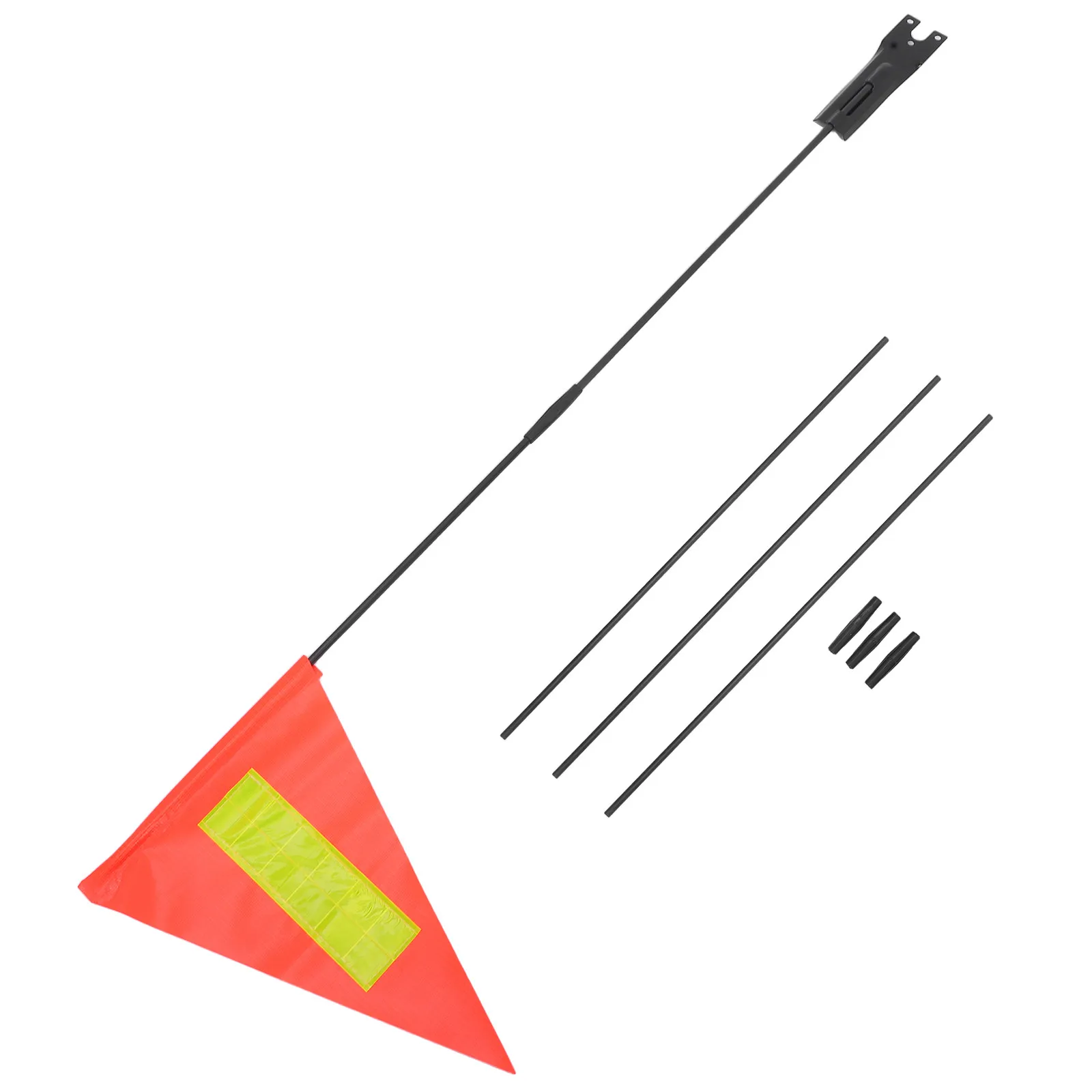 1Set Child Bike Safety Flag with Strong Fiberglass Pole Reflective High Visibility for Park Cycling Outdoor