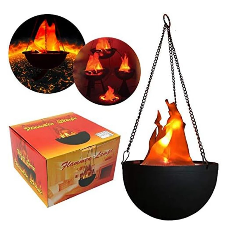 Imagem -05 - Fake-fire Pendurado Led Flame Light Silk Flame Light Lâmpada Campfire Realista Suporte Durável Efeito de Palco 3d