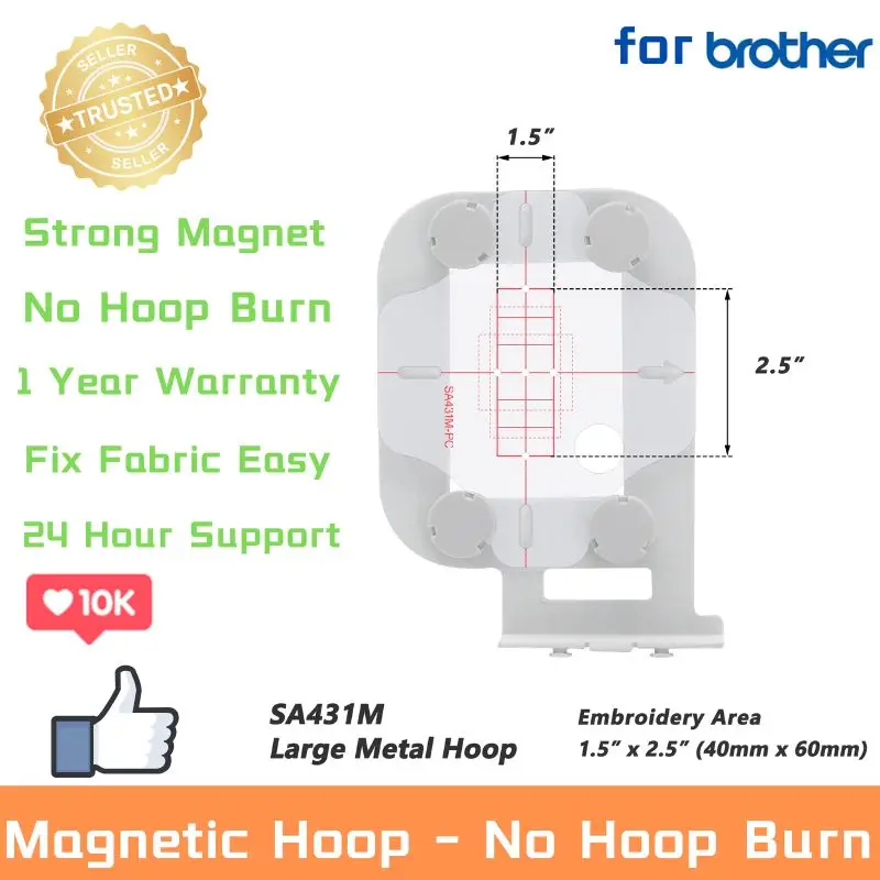 Brother innovis magnetic embroidery hoop Metal ring for SE725 SE700 PE525 Innovis 1850D sewing embroidery machines