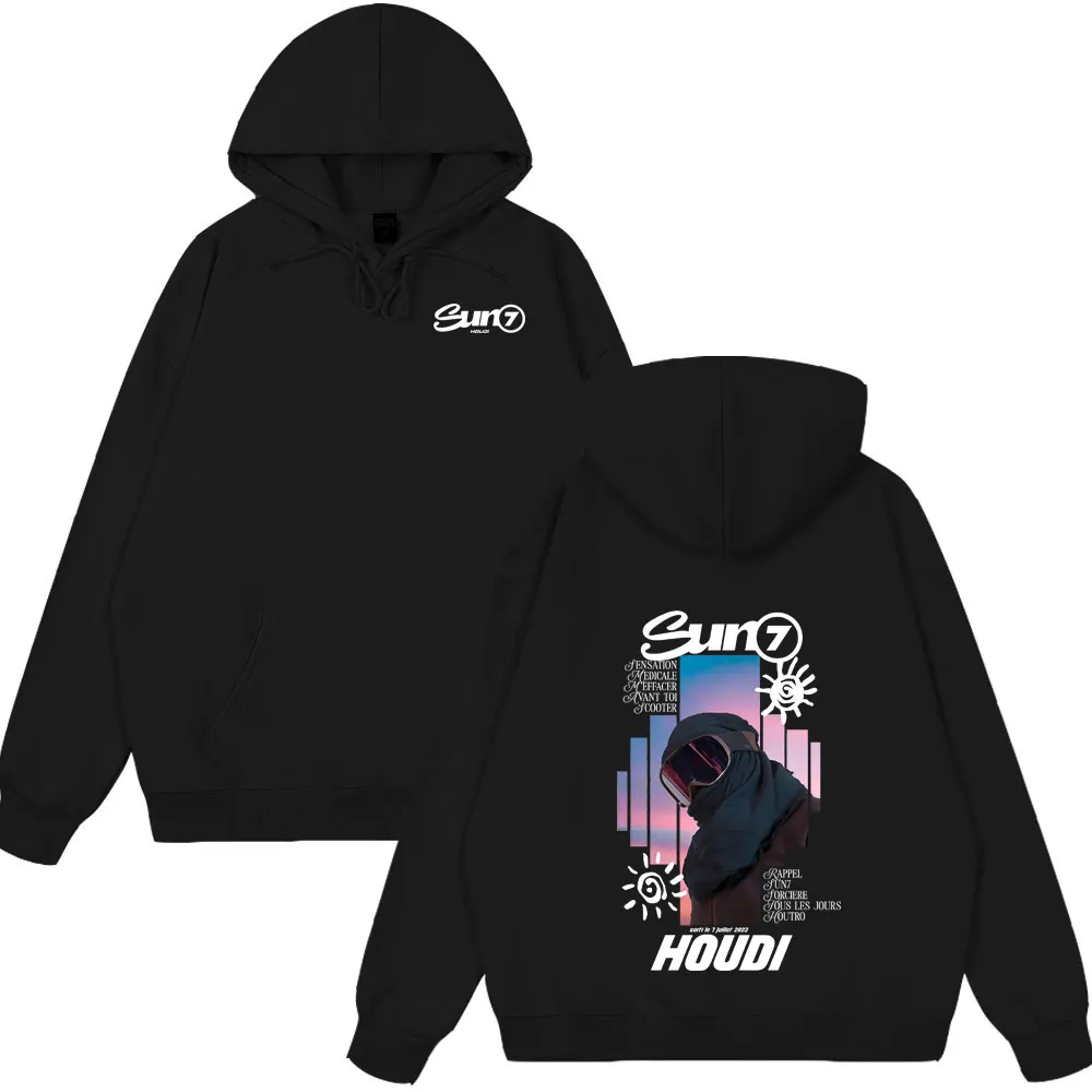 Rappeur HOUDI SUN7 sweat à capuche graphique hommes femmes Hip Hop mode Pop musique vêtements Unsiex décontracté surdimensionné offre spéciale vêtements d'hiver