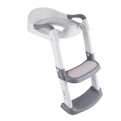 Asiento de entrenamiento para orinal con escalera, inodoro de entrenamiento para niños pequeños, orinal seguro con escalera de estera antideslizante