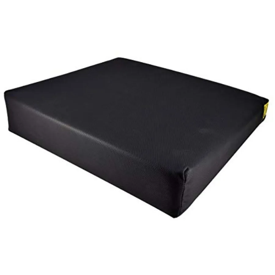 

Secure Wheelchair Wedge Seat Cushion 18" x 16" x 4" - High-Density Foam Anti-Slip Cushion with Safety Strap for Proper Position