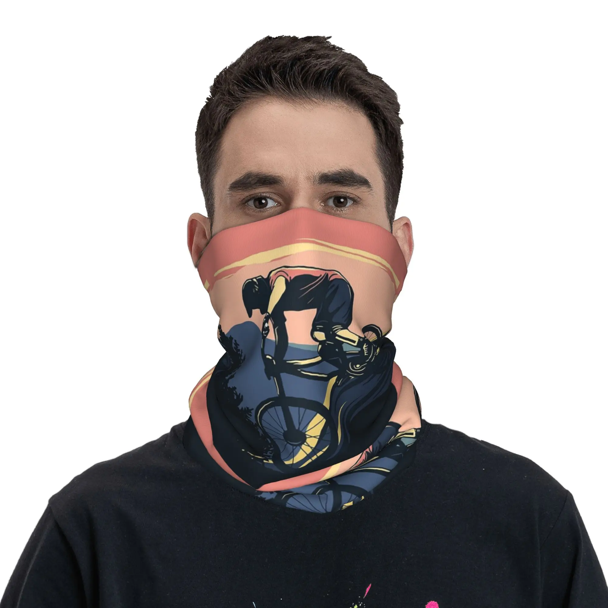 

MTB Mountain Biking Downhill Bandana Neck Cover Printed Mask Scarf Headband Hiking Fishing Unisex Adult Windproof