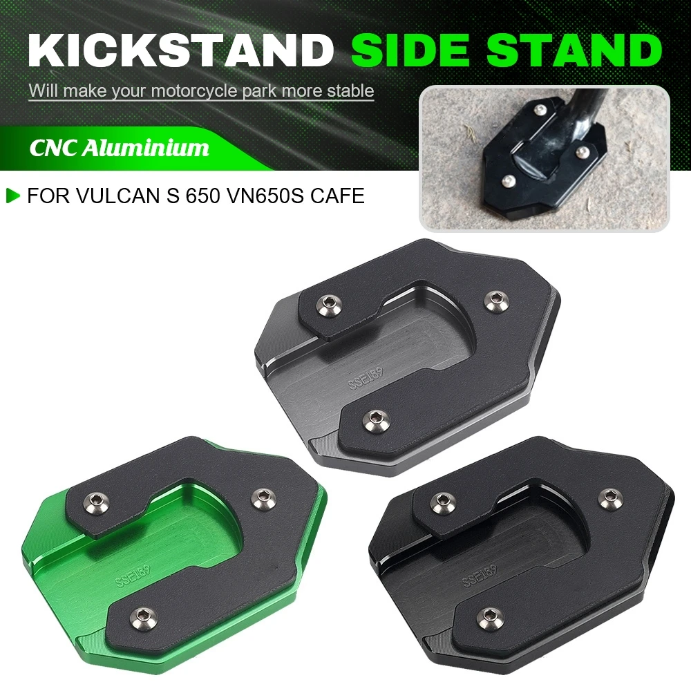 

Side Stand Motorcycle CNC Kickstand Foot Extension Pad Support Plate Enlarge For KAWASAKI Vulcan S VN650S Vulcan Cafe 2018-2024