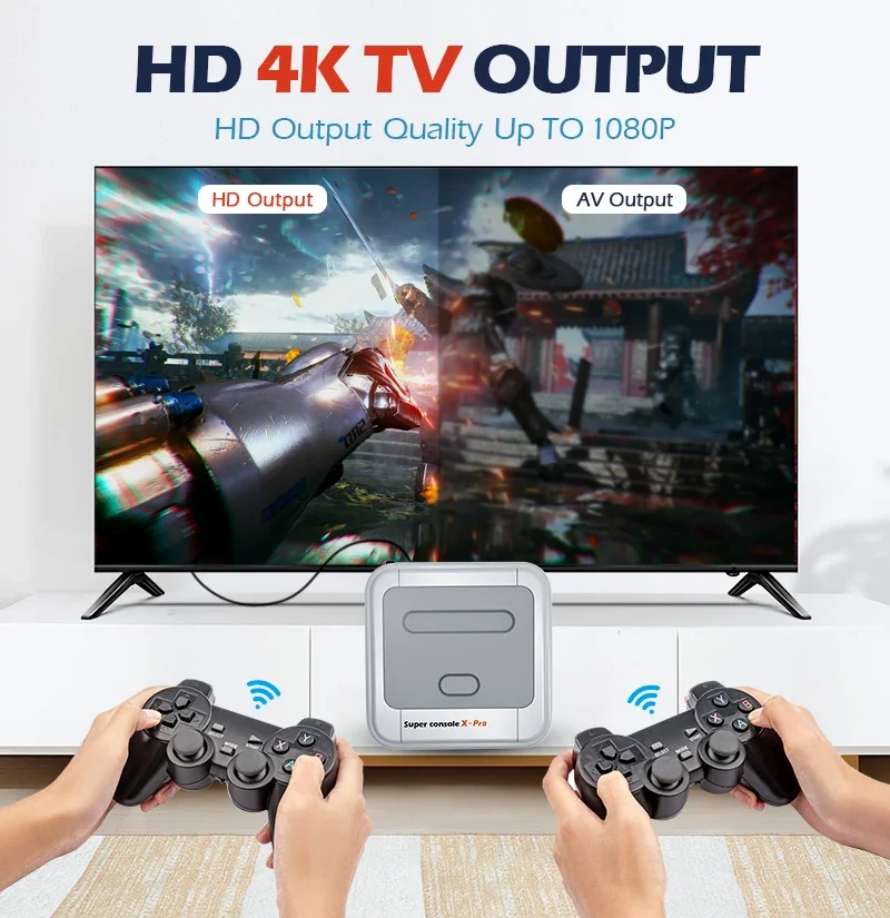 NEW Super Console X Pro Video Game Console Wifi 4K HD for PS1/N64 Portable Retro TV Gaming Player With 50+ Emulator 50000+ Games