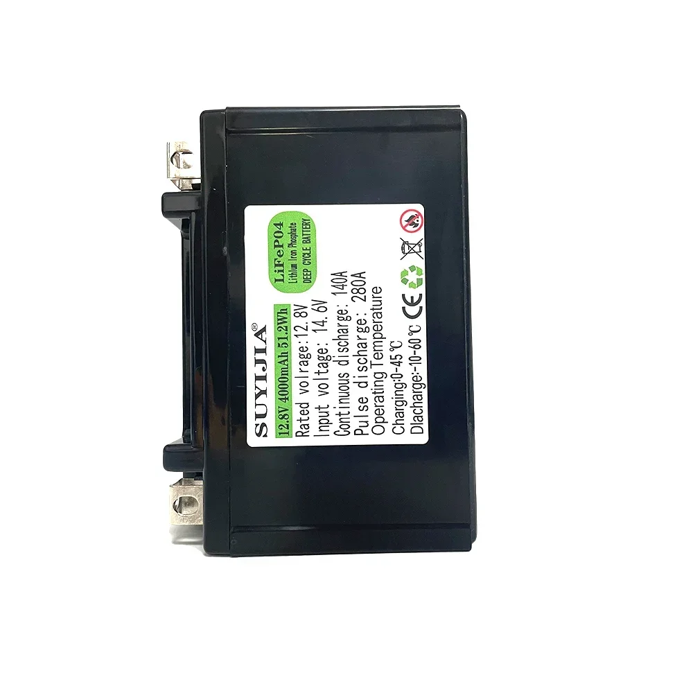 LiFePO4 Motorcycle Battery Electric Vehicle Battery 12.8V 4000mAh BMS 12V Lithium Phosphate Scooter Solar Battery
