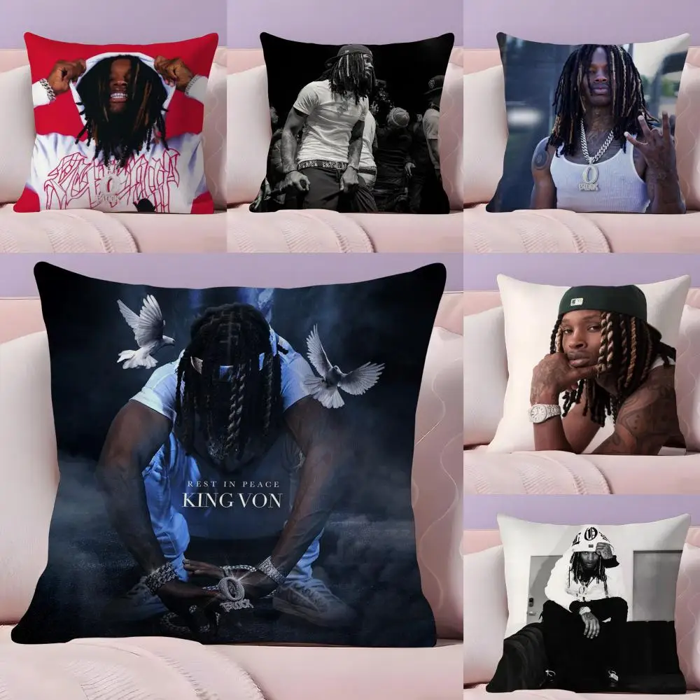Hot Singer K-King V-Von Cushion Cover Plush Fabric Soft Double-Sided Printed Sofa Warm Winter Home Gift Pillow Cover