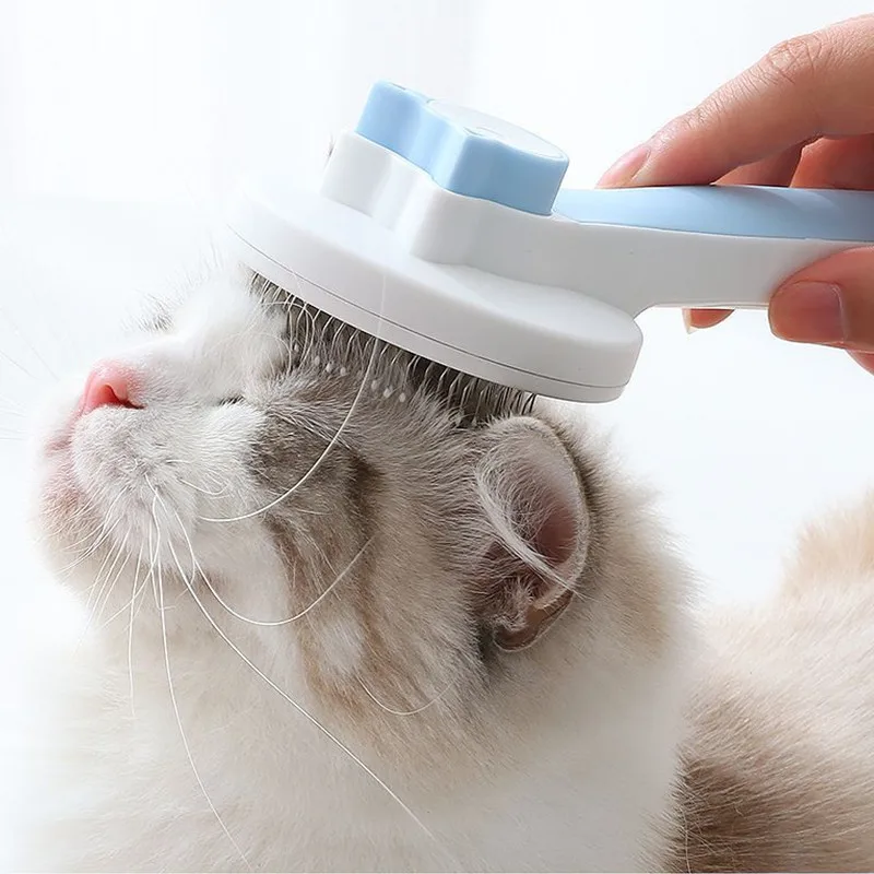 Self Cleaning Slicker Brush for Dog and Cat Removes Undercoat Tangled Hair Massages Particle Pet Comb Improves Circulation