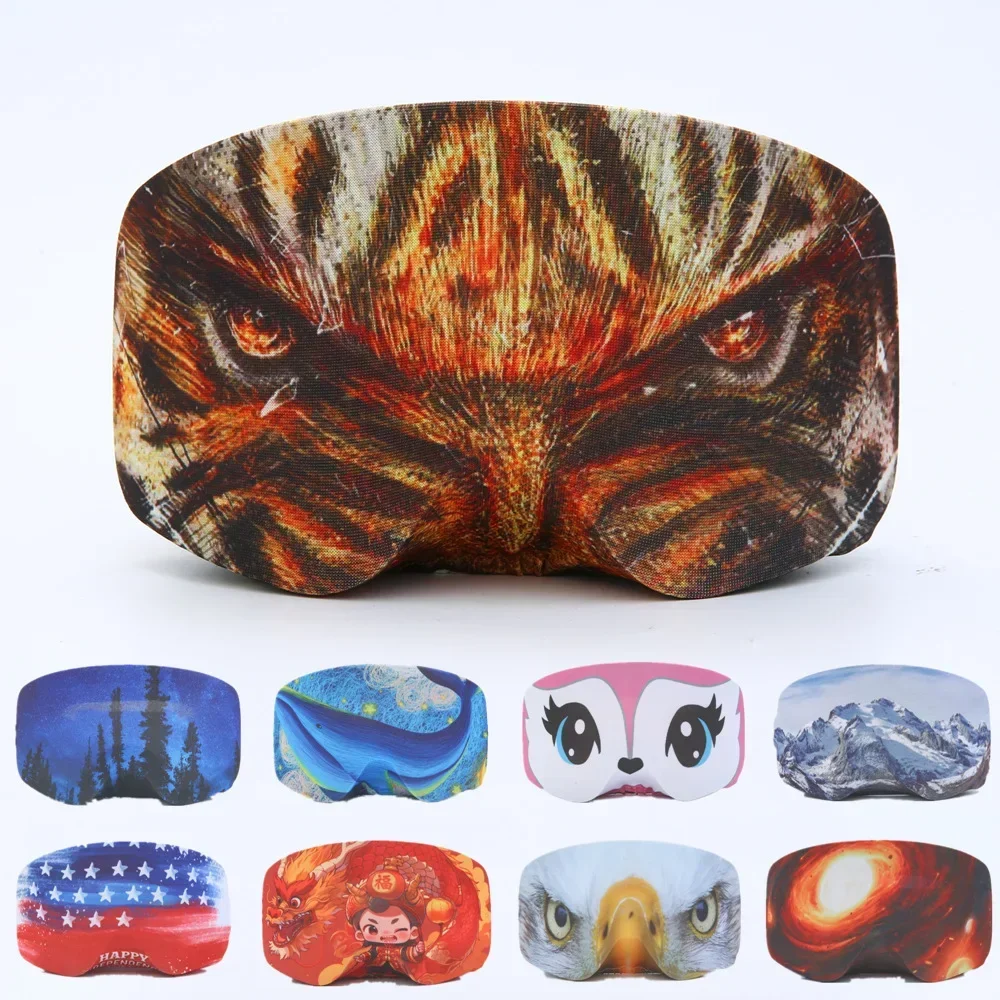 Fashion Printed Ski Goggle Cover Scratch-resistant Skiing Eyewear Covers Snowboarding Goggle Protector Outdoor Sports Accessory