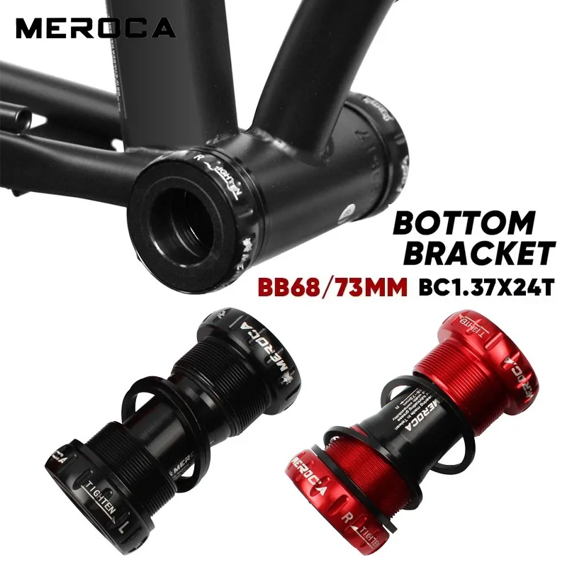 

MEROCA ceramic bottom bracket BSA BB68 mtb bicycle bottom bracket 24mm Threaded ceramic central movement sealed for Shimano Sram