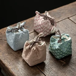 Chinese Style Embroidered Travel Tea Set Storage Bag Kung Fu Tea Set Cup Bag Teaware Accessories Sets Bags Protect Cup 2025 New