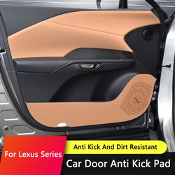 QHCP Car Door Anti Kick Pad Leather Interior Protective Pad Wear-resistant Modification Suitable For Lexus RX350h/ES200/NX260