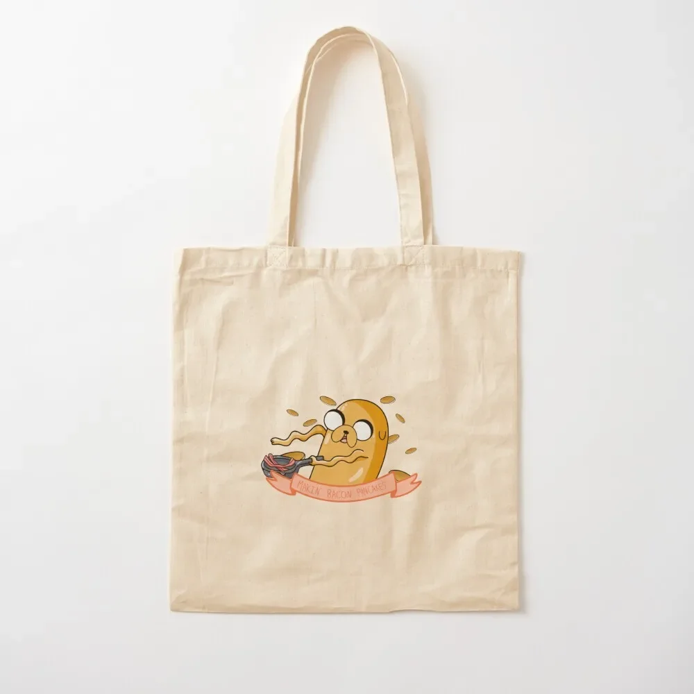 Jake Baking Bacon Pancakes Tote Bag woman shopping bag foldable reusable bag