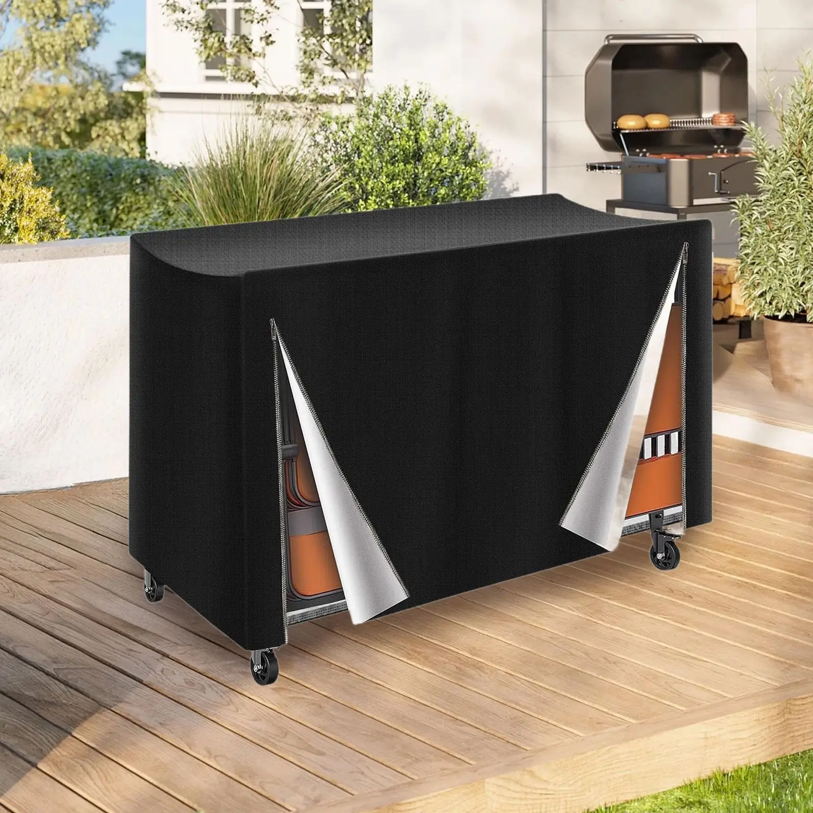 

Folding Chair Rack Cover, Zipper with Drawstring, Sturdy, Folding Chair Storage Bag, Heavy Duty Waterproof