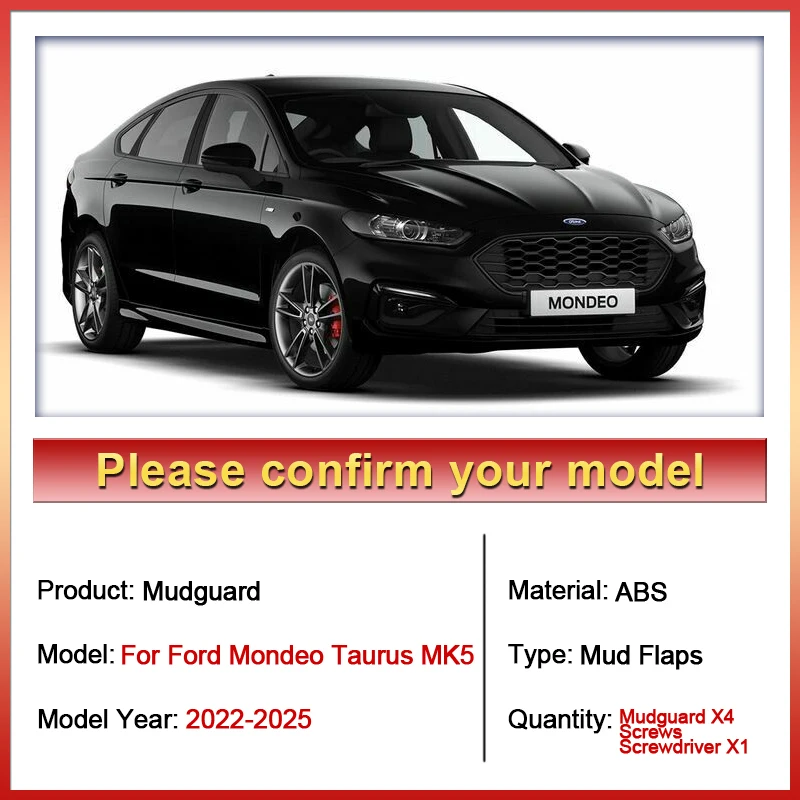 Pelindung Lumpur Mobil Untuk Ford Mondeo Taurus MK5 2022-2025 Auto Flap Splas Splash Guard Fender Depan Belakang Mud Flap Aksesoris Alat Mobil