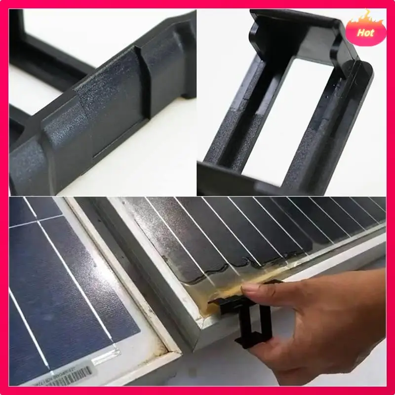 

40 шт., дренажная пряжка для фотоэлектрической панели, поверхностная пластина, зажим для слива воды для солнечной панели, черный, 40 мм
