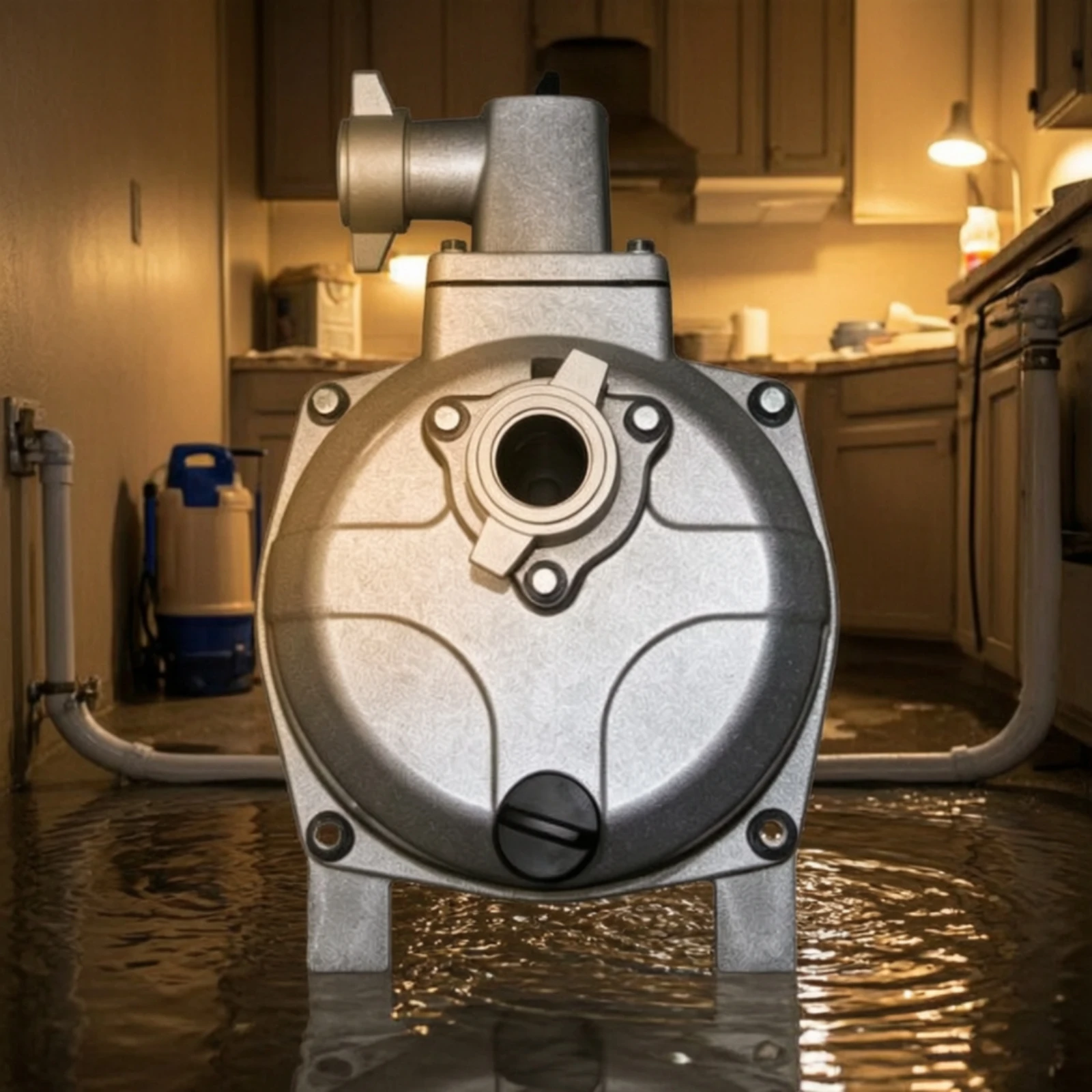 Self-Priming Pump Compact Metal Water Pump Long-Lasting Sturdy for Farmers, Irrigation, Garden Watering view 2