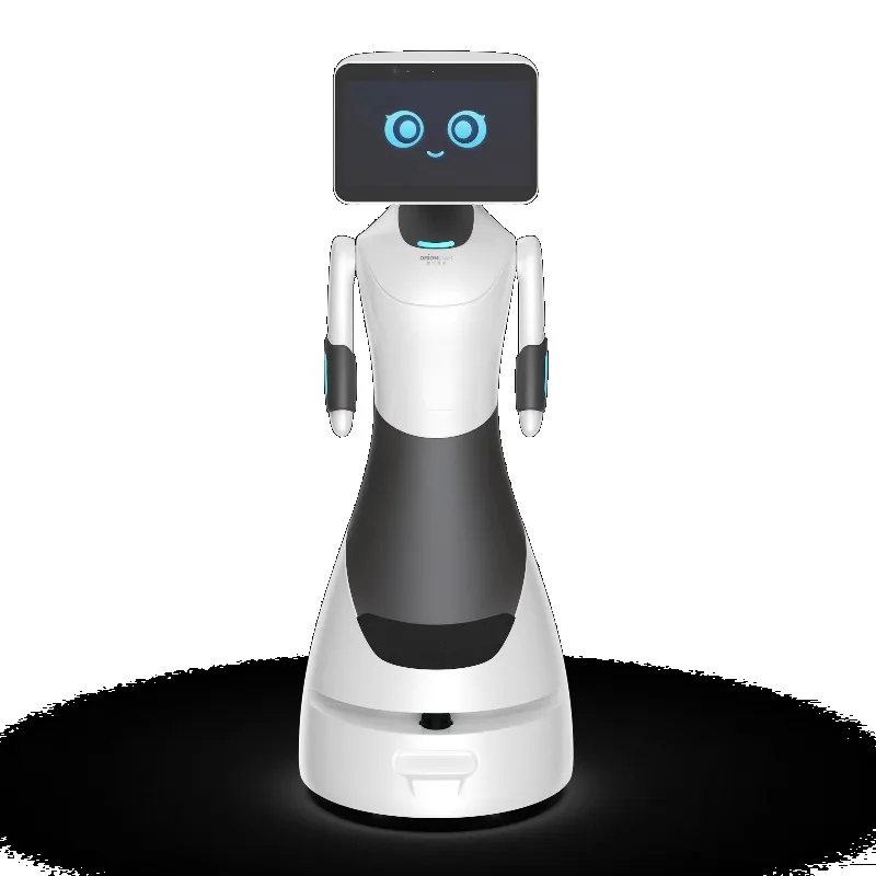 High Quality 7 Inch Screen Smart Guide Robot LiDAR Autonomous Navigation App-Controlled Auto Charge for Exhibition Reception