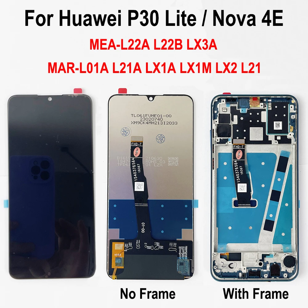 gefensi-lcd-con-cornice-per-huawei-p30-lite-display-lcd-dello-schermo-digitizer-assembly-per-huawei-p30-lite-schermo-nova-4e-mar-lx1-lx2